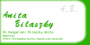 anita bilaszky business card